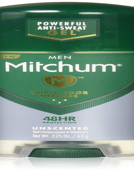 Mitchum Power Gel Antiperspirant Deodorant Unscented (2.25 oz, Pack of 4)