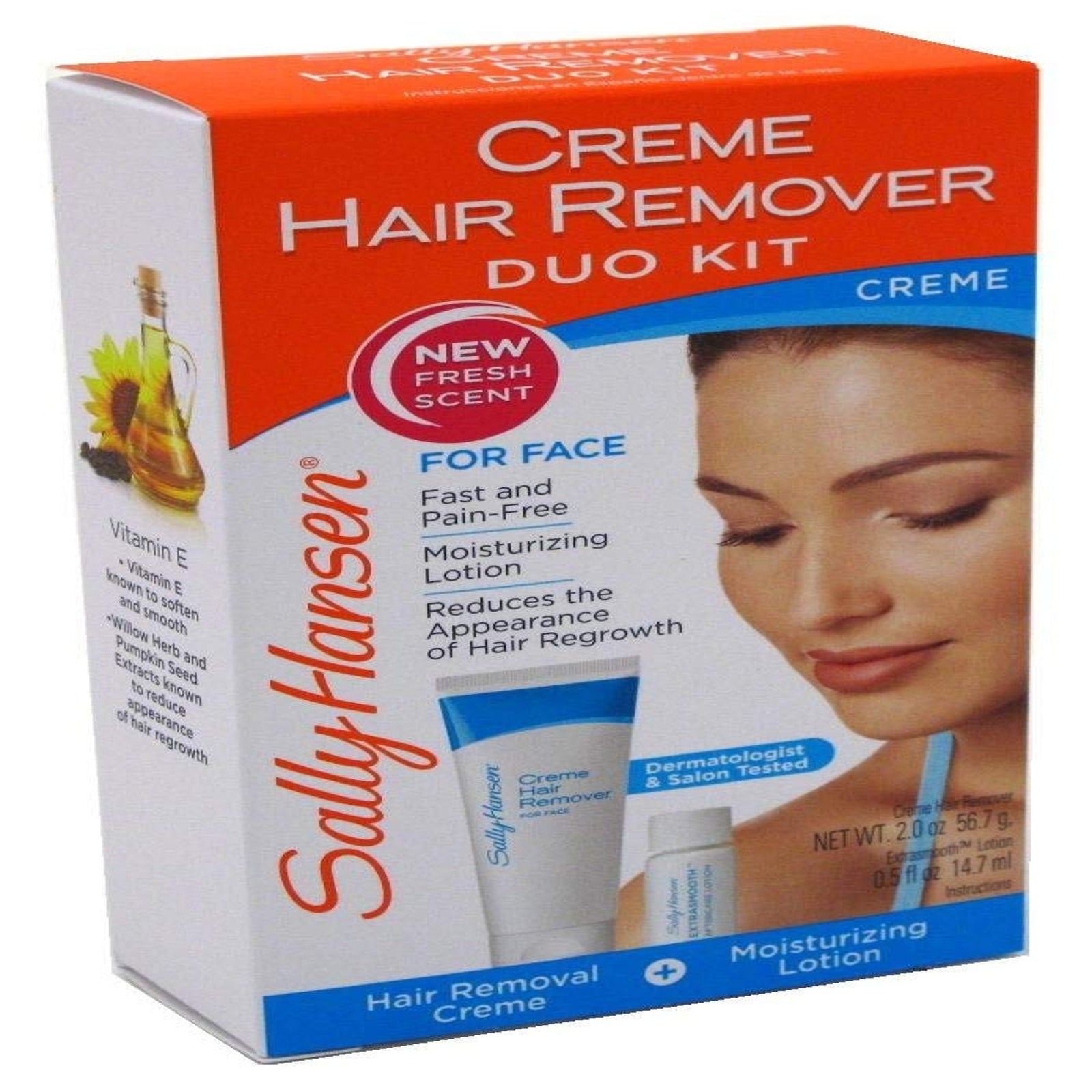 Sally Hansen Creme Hair Remover Face Duo Kit (Pack of 3)