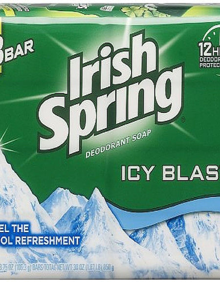 Irish Spring Icy Blast Bar Soap (3.75 oz, Pack of 3)