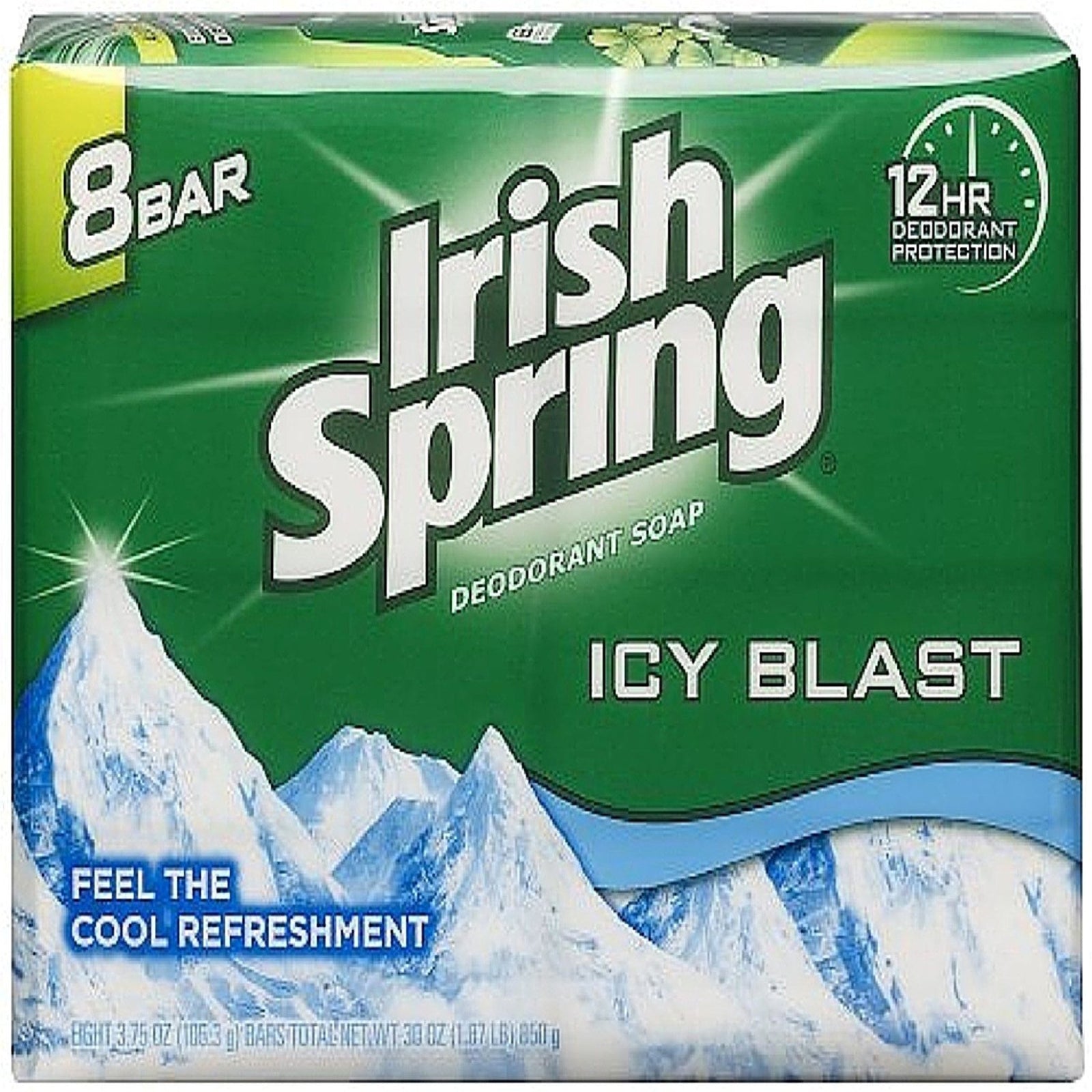 Irish Spring Icy Blast Bar Soap (3.75 oz, Pack of 3)