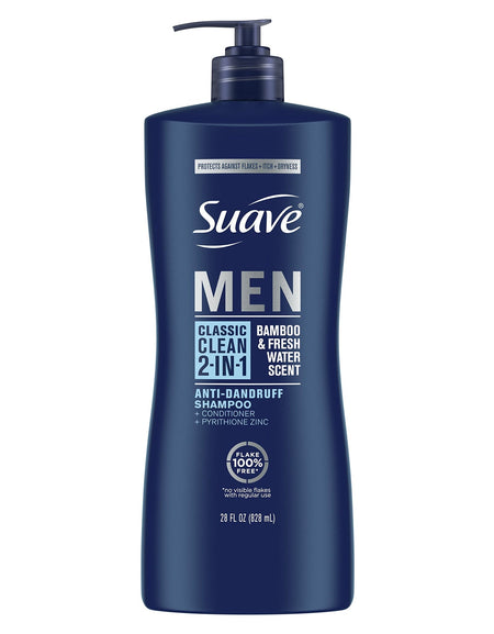 Suave Men 2-in-1 Anti-Dandruff Shampoo and Conditioner (28 oz)