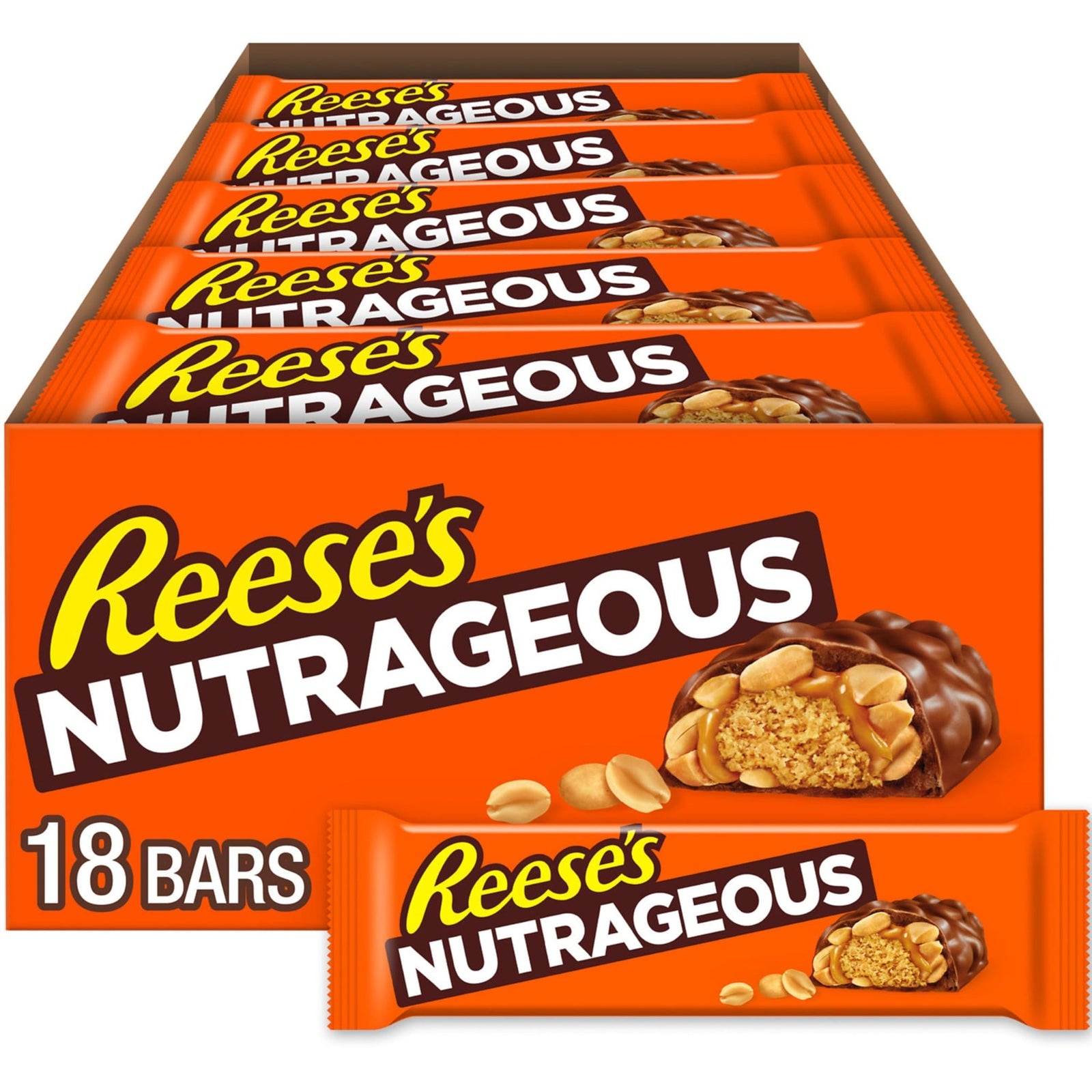 Reese's Nutrageous Candy Bars (1.66 oz, 18 Count)