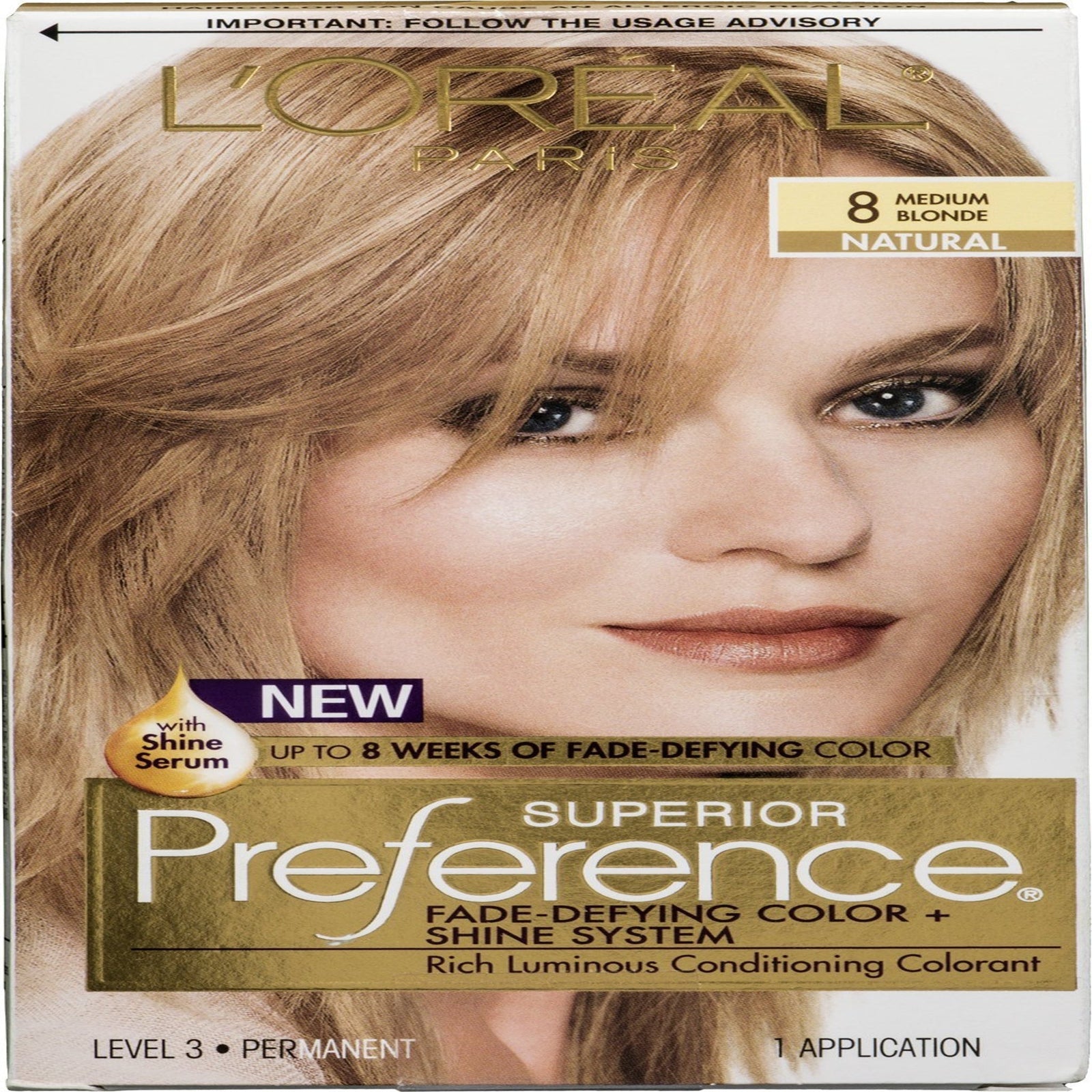 L’Oréal Superior Preference Hair Color 8 Medium Blonde (1 Count)