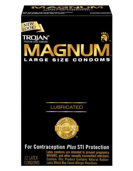 Trojan Magnum Lubricated Condoms (12 Count, Pack of 6)