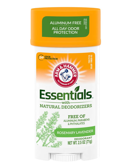 ARM & HAMMER Essentials Deodorant Fresh Rosemary Lavender (2.5 oz, Pack of 6)