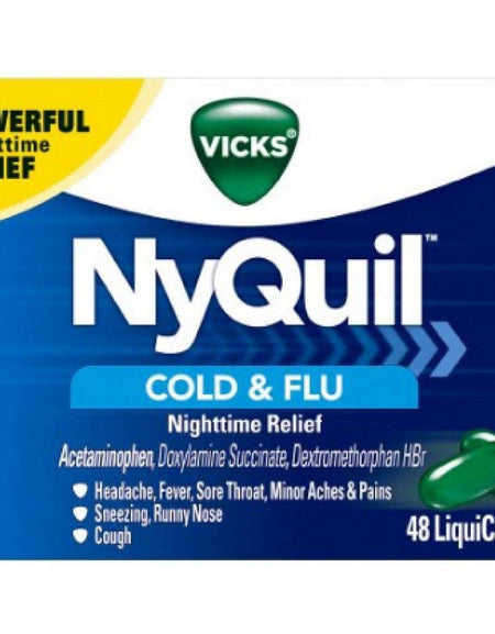 Vicks NyQuil LiquiCaps (24 Count, Pack of 5)