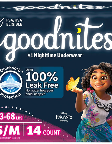 Goodnites Bedwetting Underwear Girls S/M (14 Count)