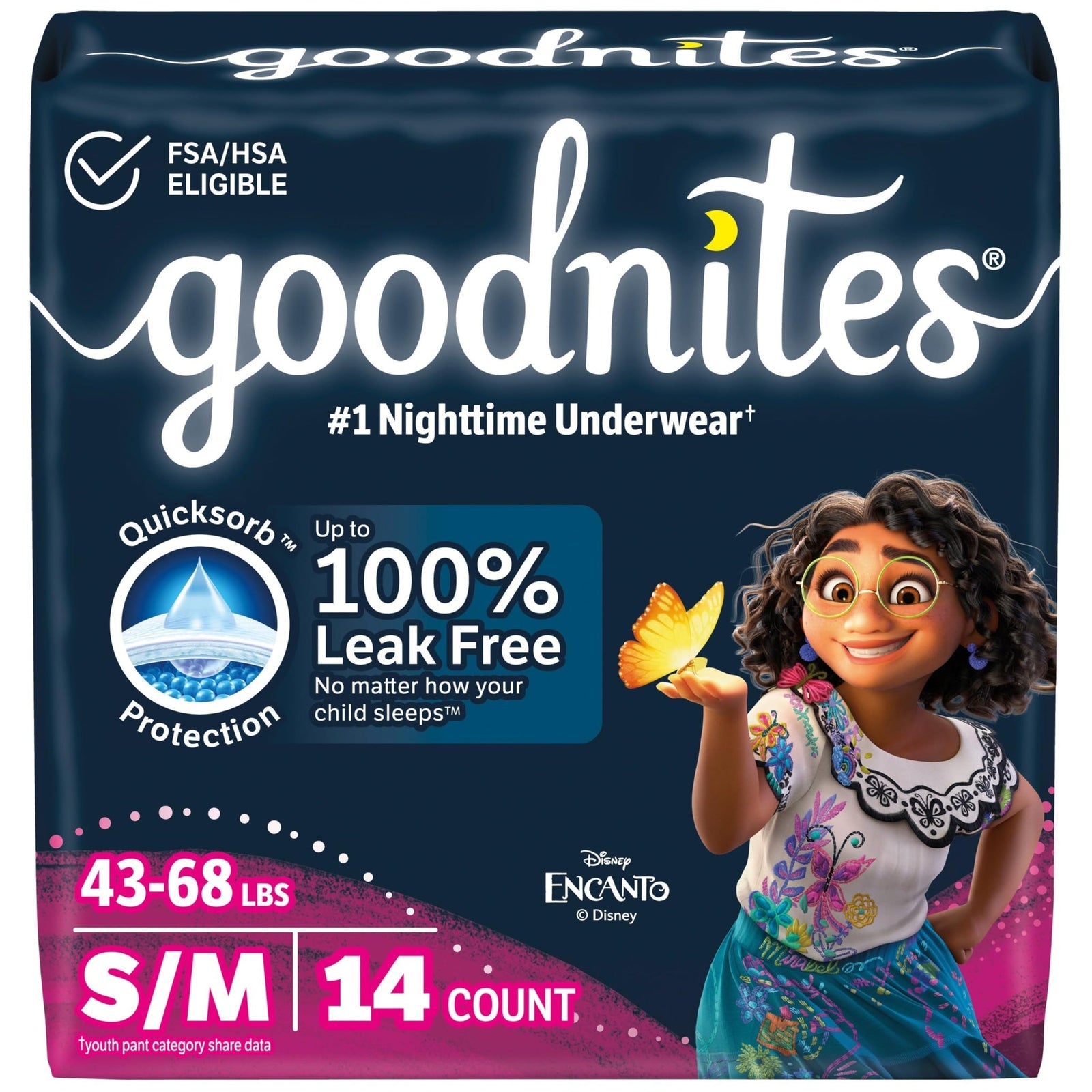 Goodnites Bedwetting Underwear Girls S/M (14 Count)