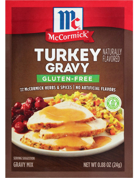 McCormick Turkey Gravy Mix Gluten Free (0.88 oz, Pack of 12)