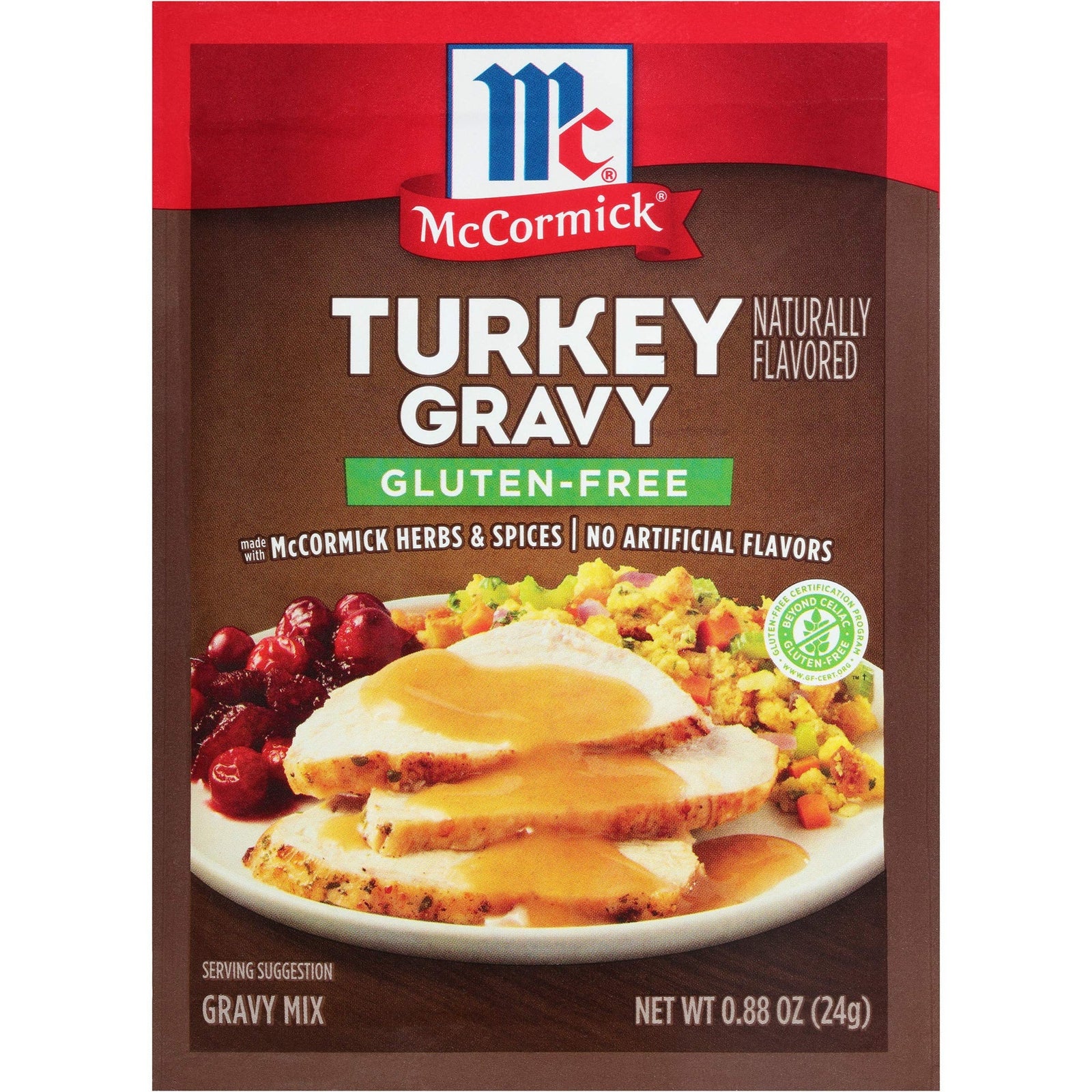 McCormick Turkey Gravy Mix Gluten Free (0.88 oz, Pack of 12)