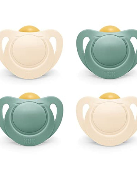 NUK Natural Rubber Pacifier Neutral (4 Pack)