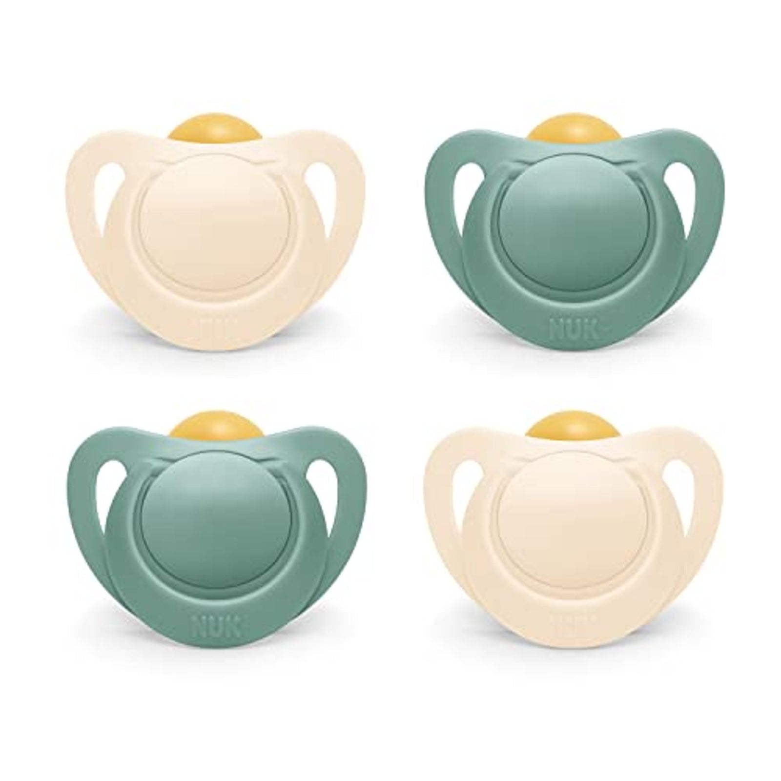 NUK Natural Rubber Pacifier Neutral (4 Pack)