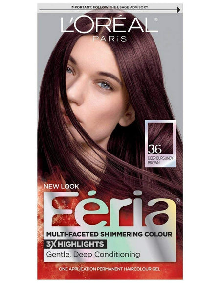L'Oreal Feria Hair Color Deep Burgundy Brown (1 Count)