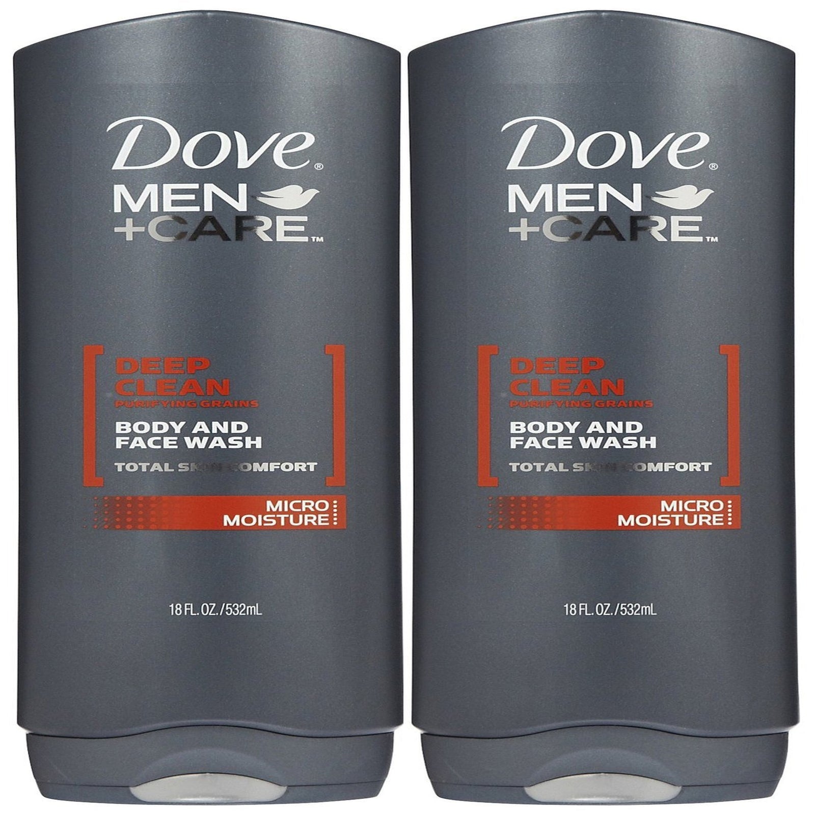 Dove Men+Care Body & Face Wash Deep Clean (18 oz, Pack of 2)
