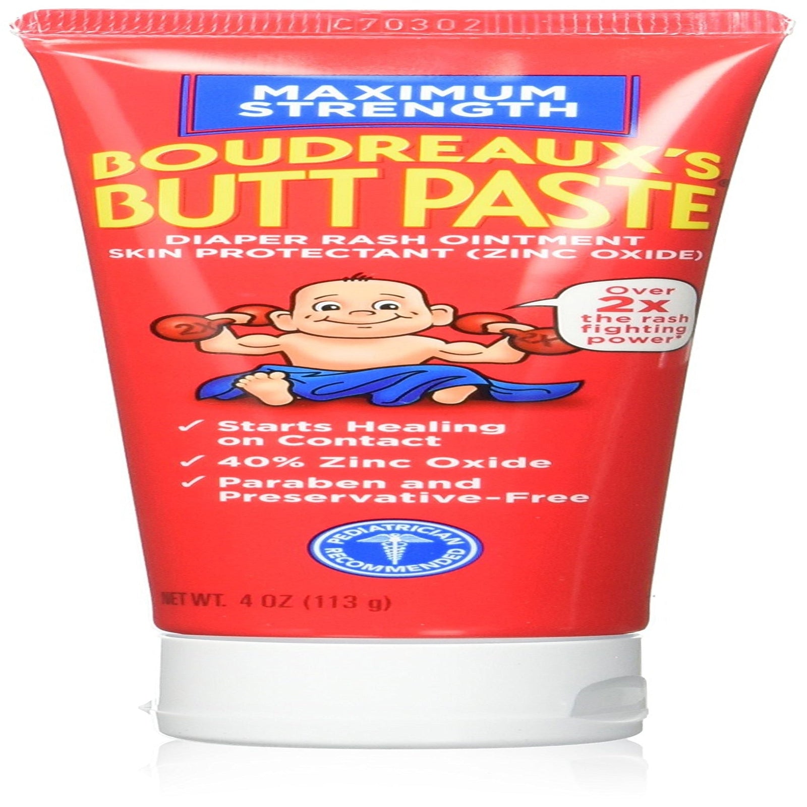 Boudreaux’s Butt Paste Maximum Strength (4 oz, Pack of 2)