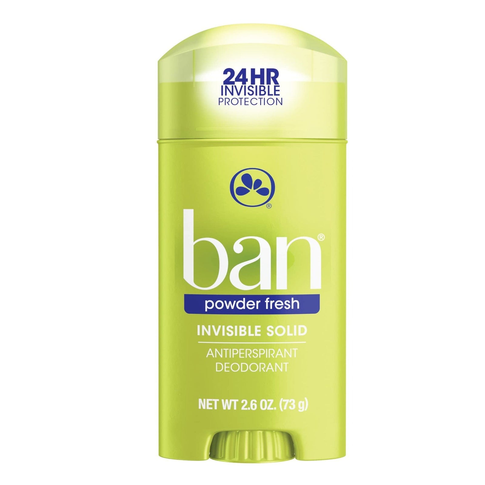 Ban Invisible Solid Deodorant Powder Fresh (2.6 oz, 4 Pack)