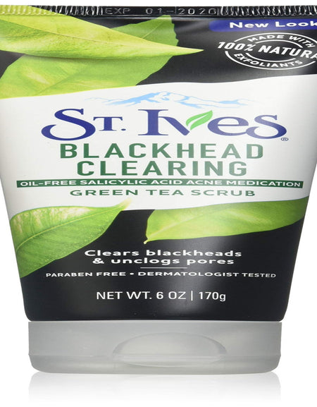 St. Ives Blackhead Clearing Face Scrub Green Tea (6 oz, 3 Pack)