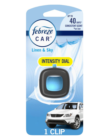 Febreze Car Vent Clip Air Freshener Linen & Sky (1 Count)
