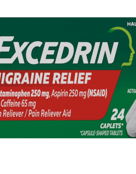 Excedrin Migraine Pain Reliever Caplets (24 ct, 3 Pack)