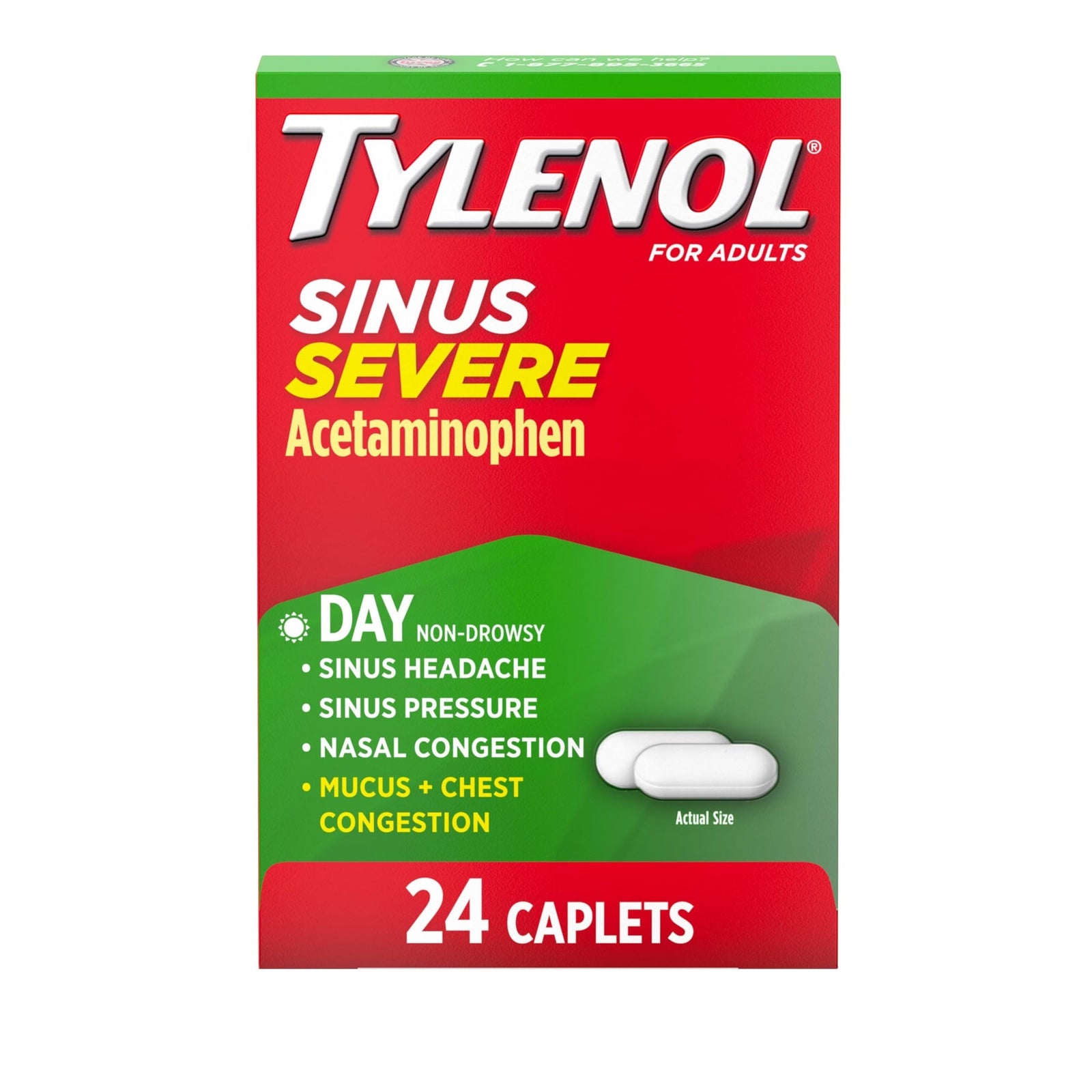 Tylenol Sinus Severe Daytime Cold & Flu Caplets (24 ct)