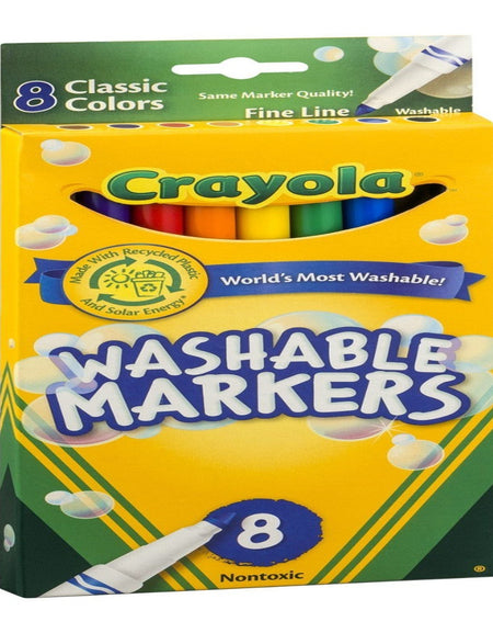 Crayola Washable Markers Fine Line (8 ct, 24 Pack)