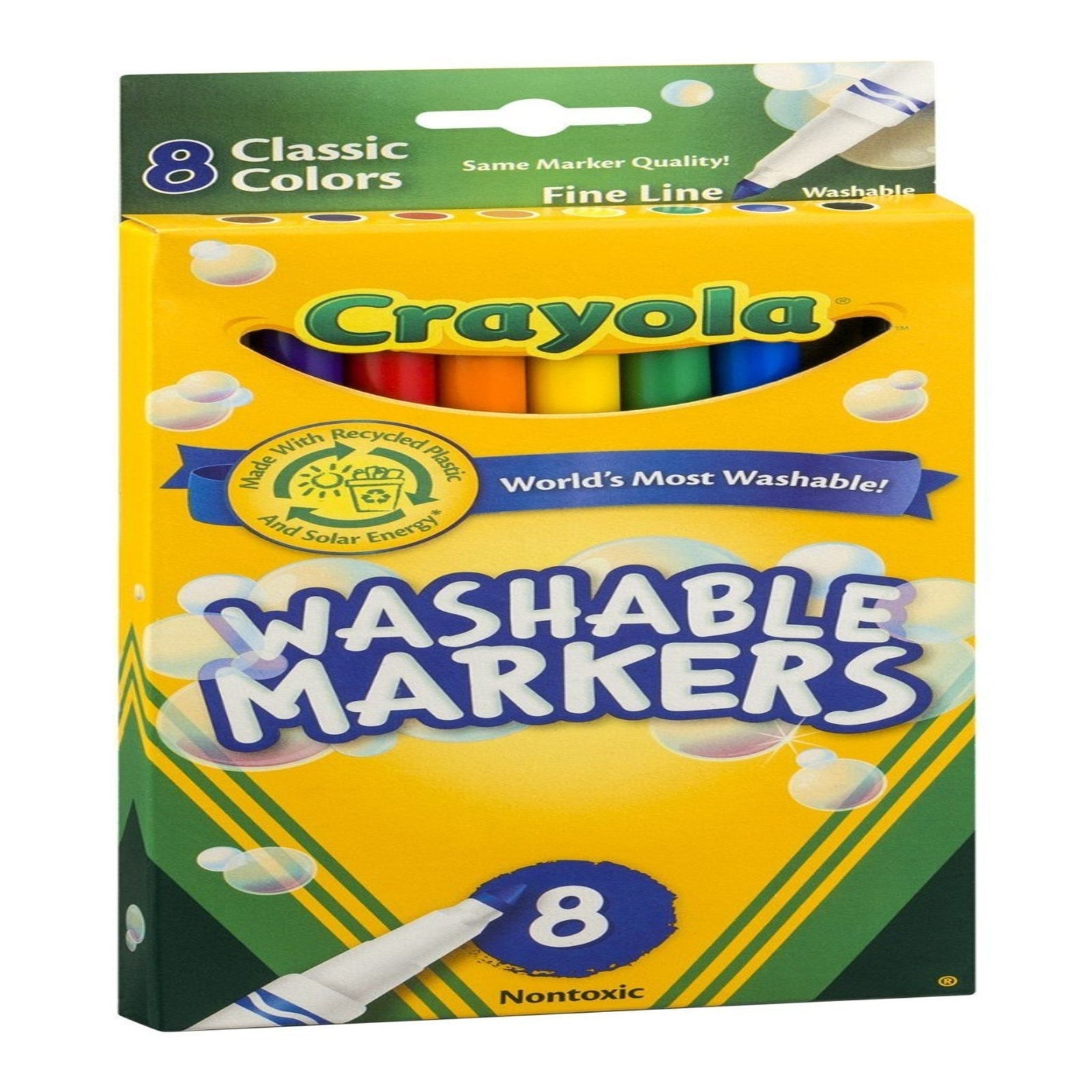 Crayola Washable Markers Fine Line (8 ct, 24 Pack)