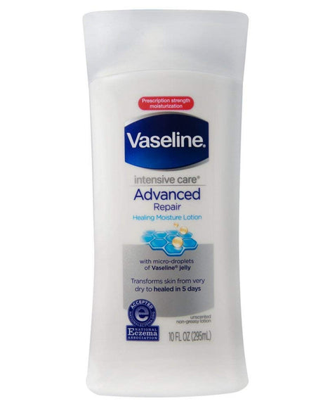 Vaseline Advanced Repair Lotion Fragrance-Free (10 oz, 2 Pack)