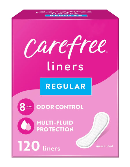 Carefree Panty Liners Regular Unscented (120 ct)