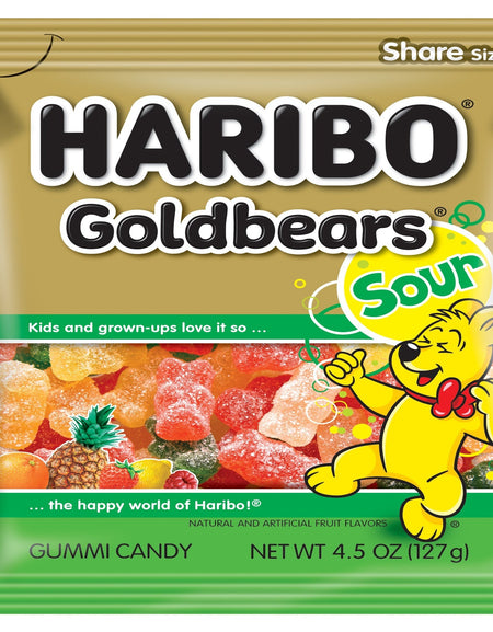 Haribo Goldbears Sweet & Sour Gummy Candy (4.5 oz, 12 Pack)
