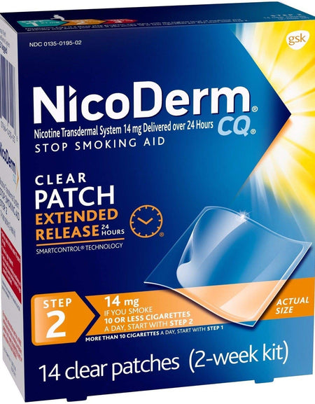 Nicoderm CQ Clear Patches Step 2 (14 ct)