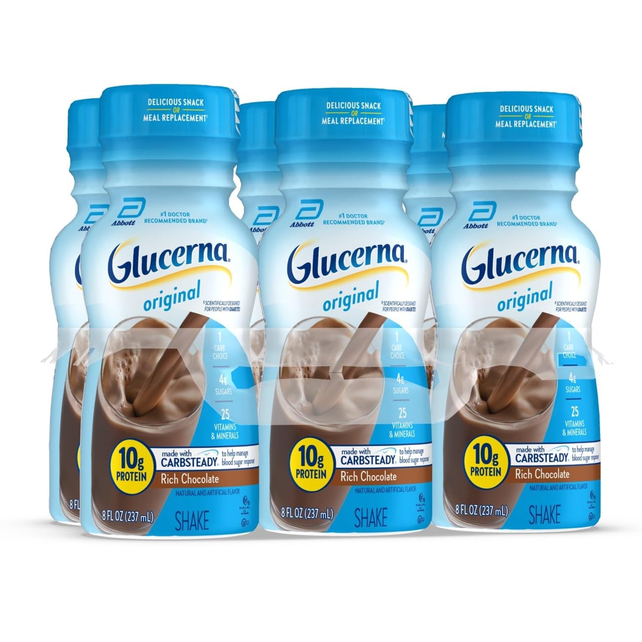 Glucerna Nutritional Shake Chocolate (8 oz, 6 Pack)
