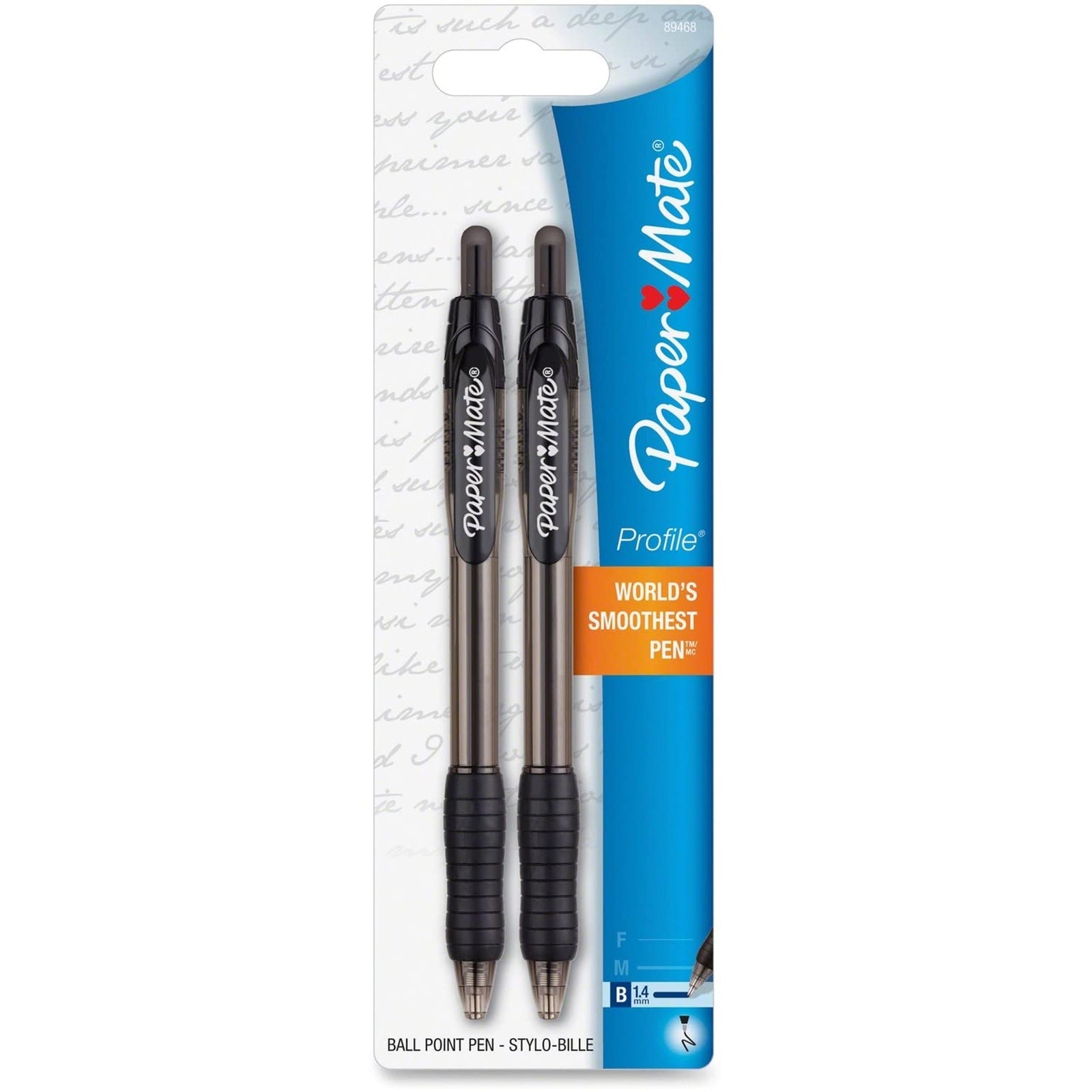 Paper Mate Ballpoint Pen Black (2 Pack)