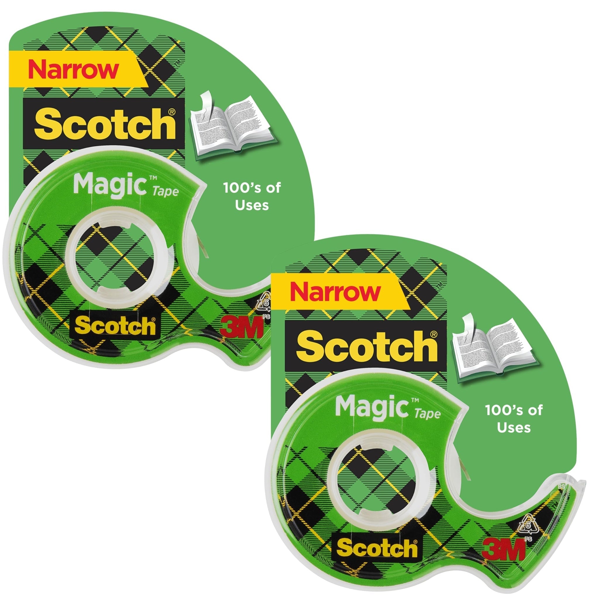 Scotch Magic Tape (2 Rolls, 1/2" x 450")
