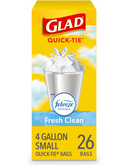 Glad OdorShield Small Trash Bags (4 Gal, 26 ct)