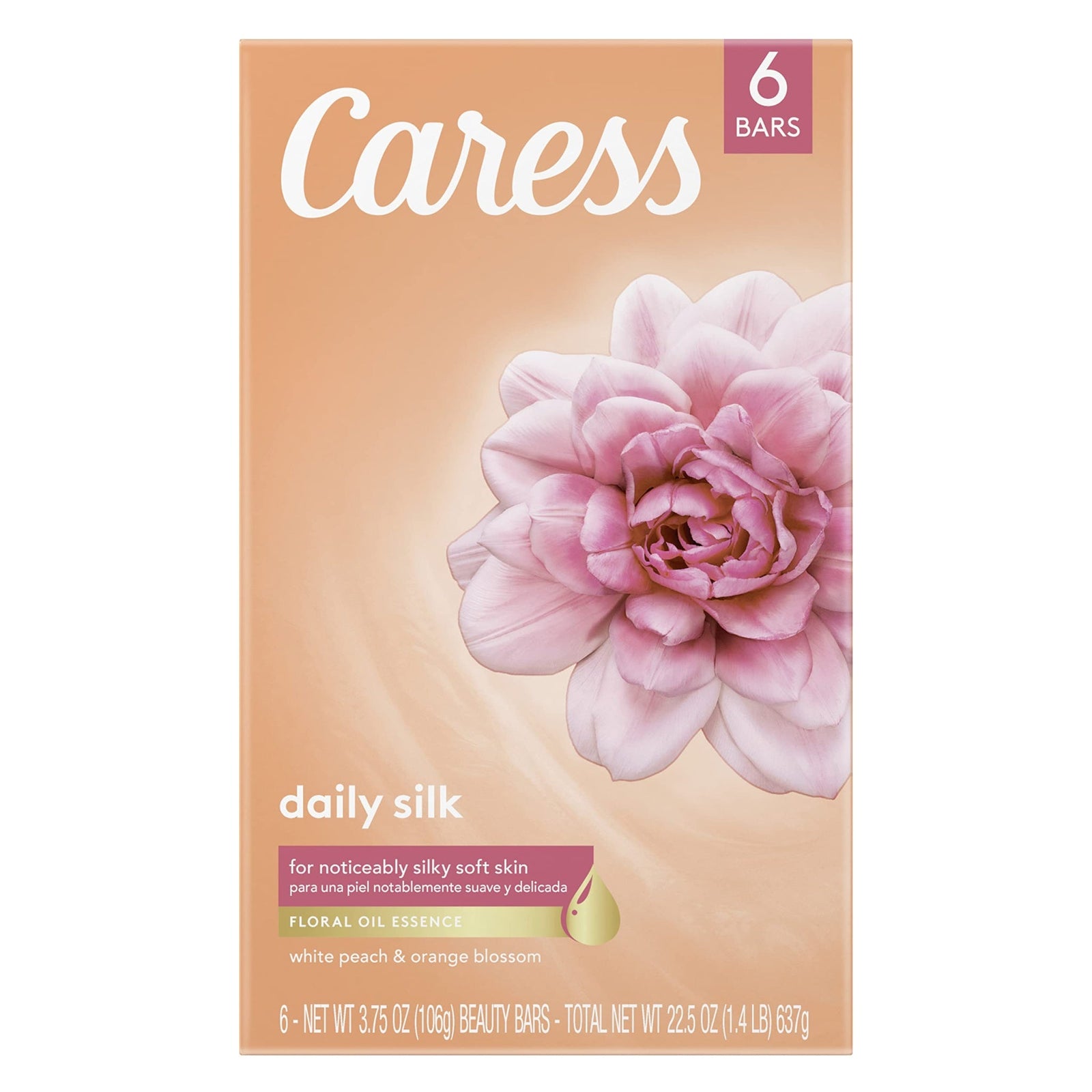 Caress Body Soap Daily Silk (3.75 oz, 6 Bars)