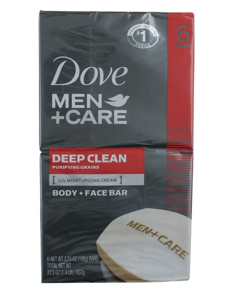 Dove Men+Care Bar Soap Deep Clean (3.75 oz, 6 Bars)
