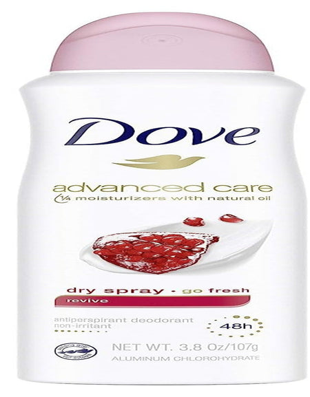 Dove Dry Spray Deodorant Revive (3.8 oz, 2 Pack)