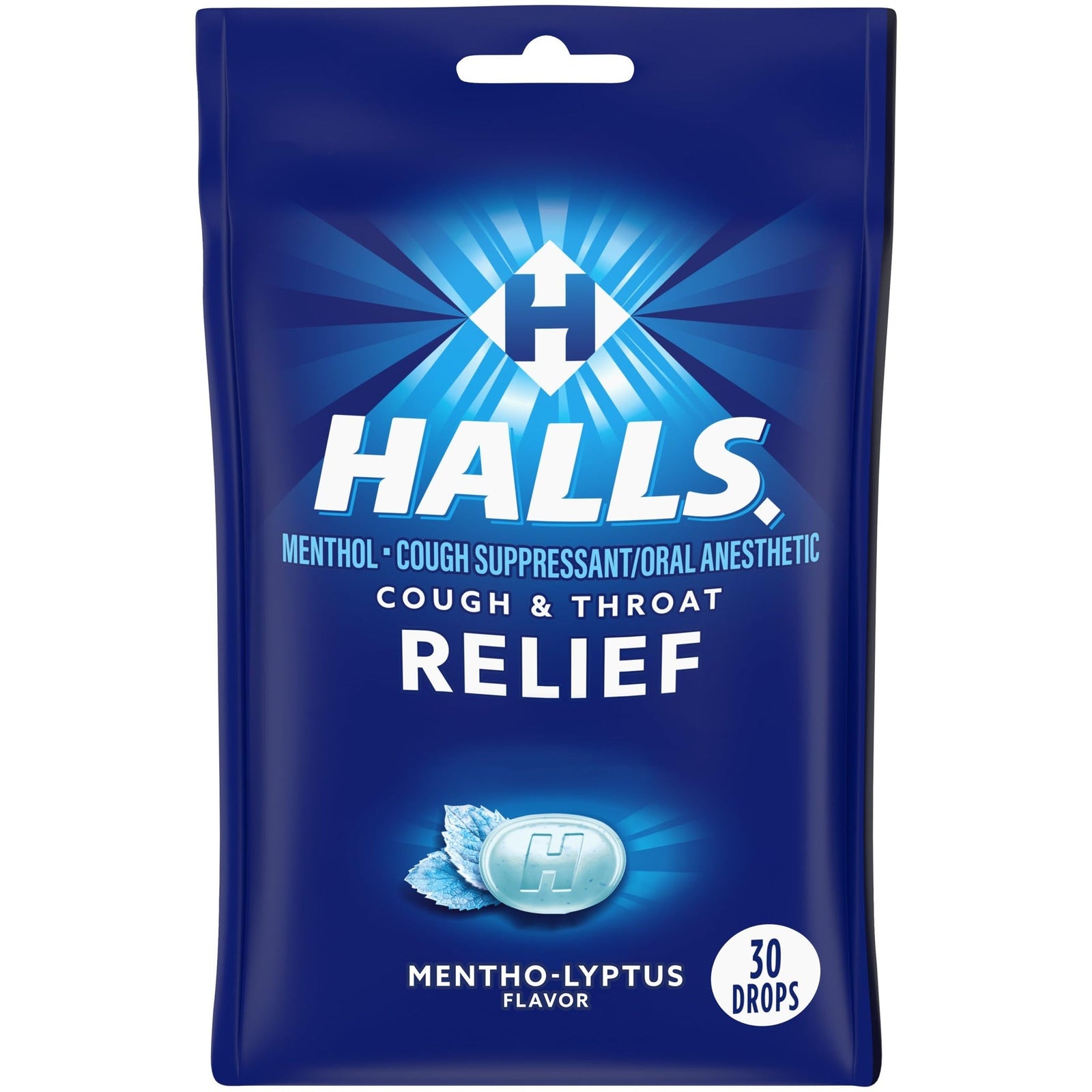 Halls Mentho-Lyptus Cough Drops (30 Drops)