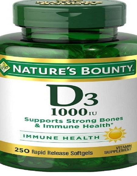 Nature's Bounty Vitamin D3 1000 IU (250 ct, 2 Pack)