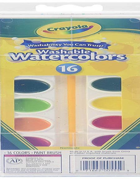 Crayola Washable Watercolors (16 ct, 2 Pack)