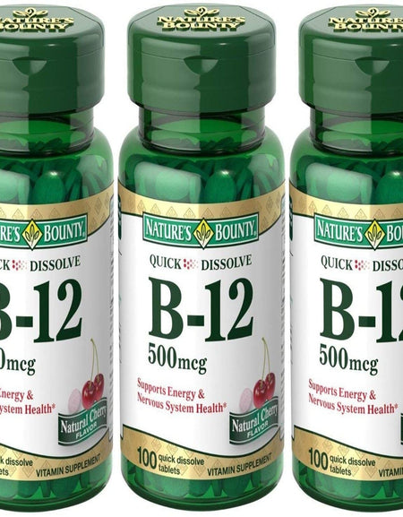 Nature’s Bounty B-12 Tablets 500 mcg (300 ct)