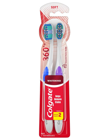 Colgate 360 Optic White Toothbrush Soft (2 ct)