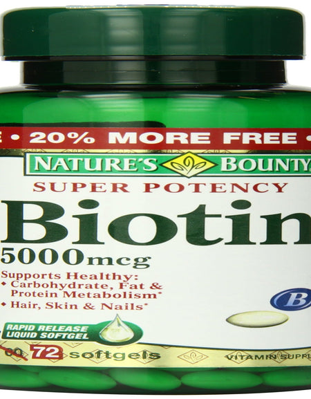 Nature's Bounty Biotin 5000 mcg Softgels (150 ct)
