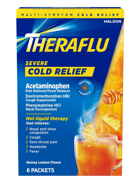 Theraflu Daytime Cold Relief Powder Honey Lemon (6 ct)