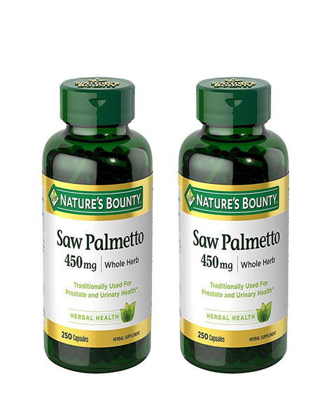 Nature’s Bounty Saw Palmetto 450 mg Capsules (250 ct, 2 Pack)