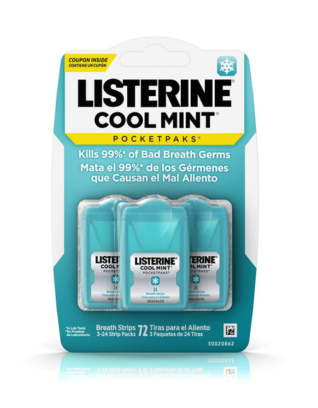 Listerine PocketPaks Cool Mint Breath Strips (72 ct)