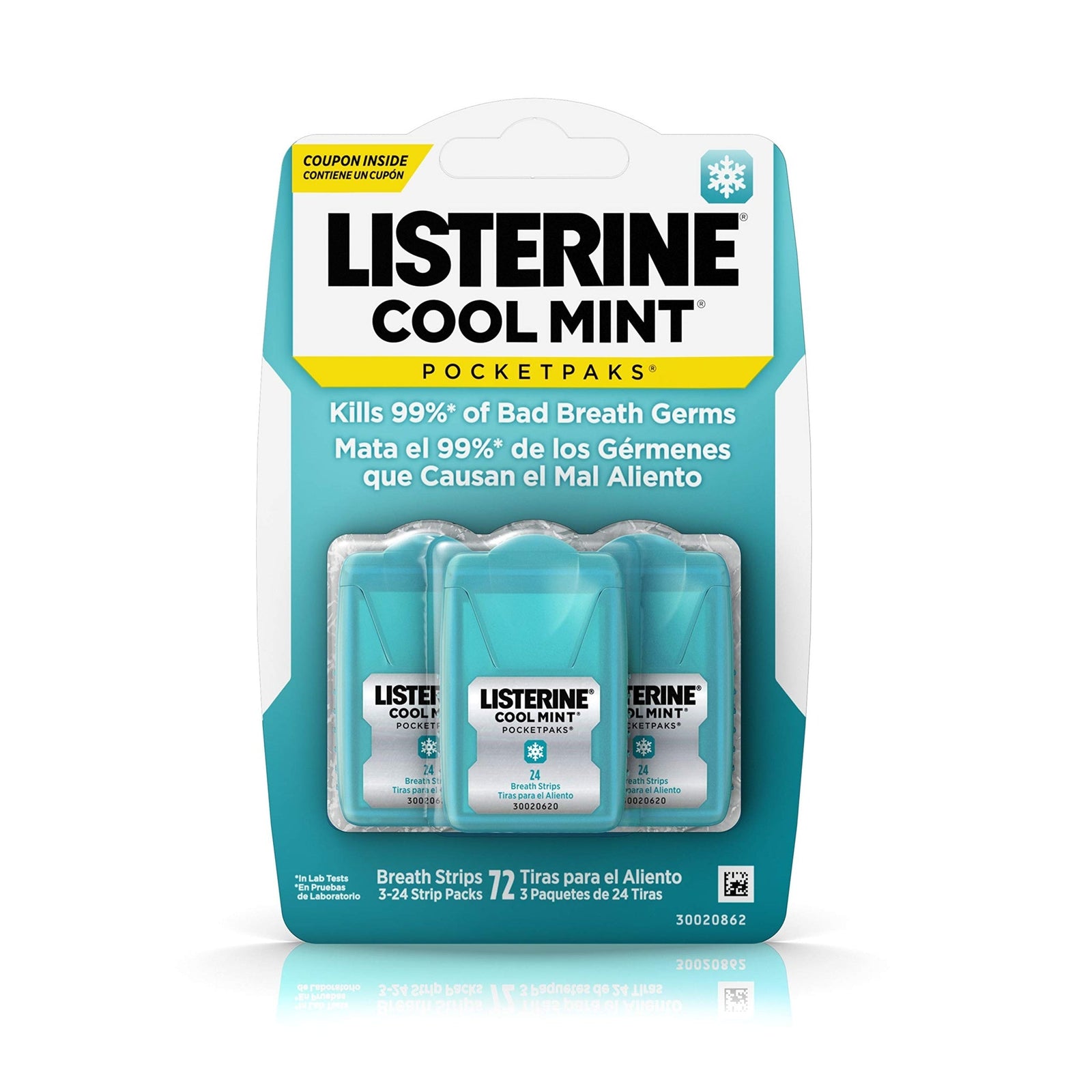 Listerine PocketPaks Cool Mint Breath Strips (72 ct)