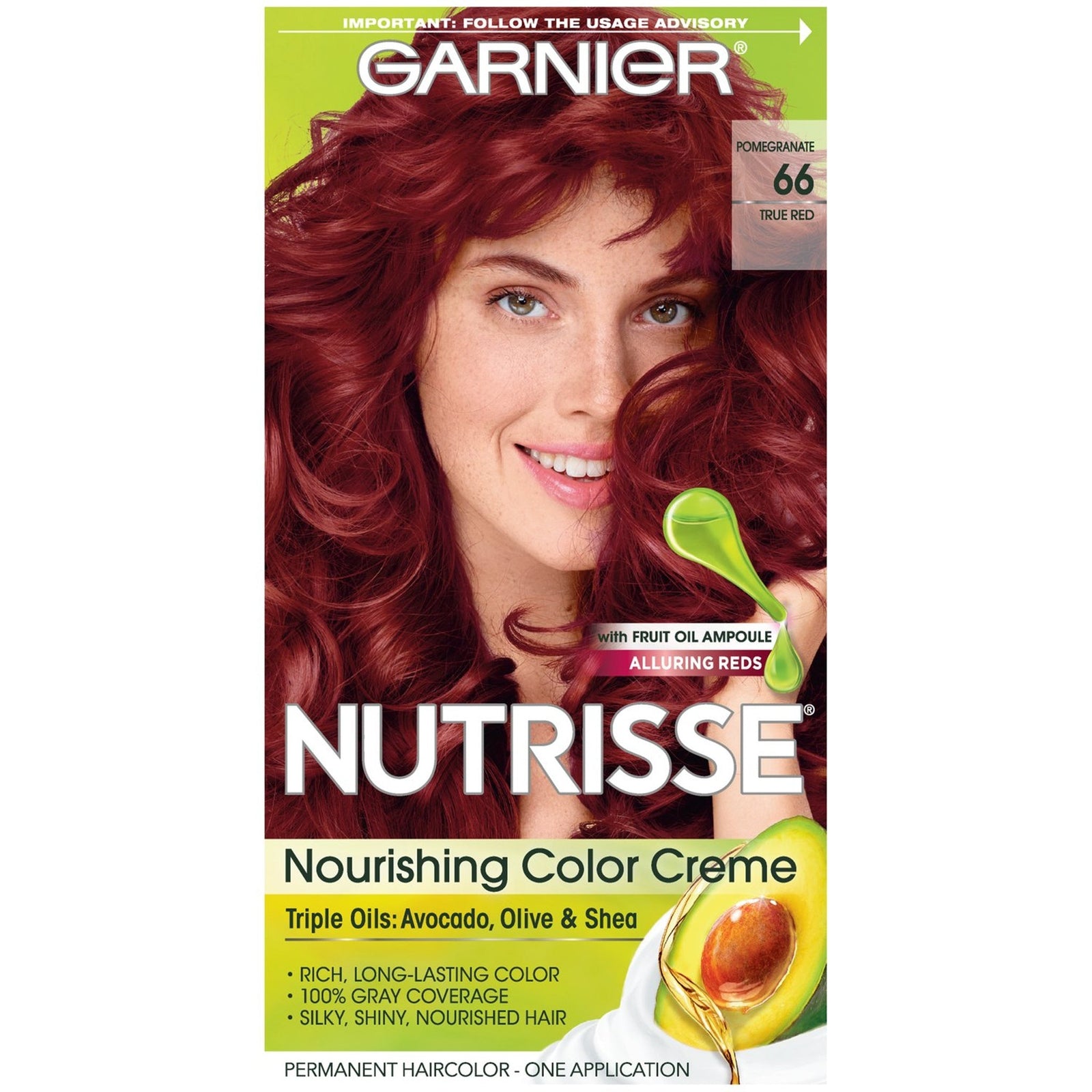 Garnier Nutrisse Hair Color Creme 66 True Red