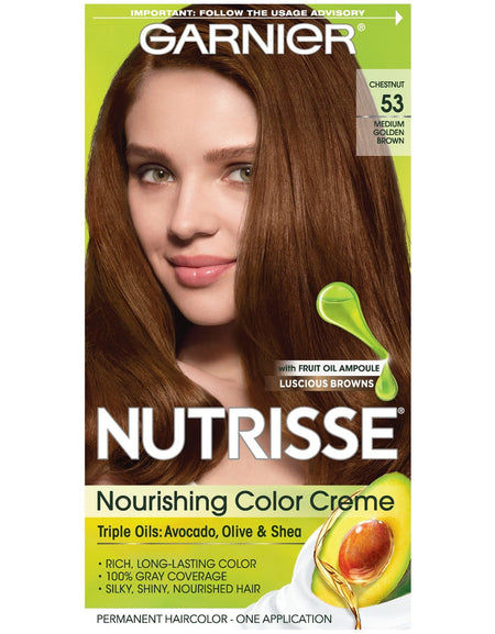 Garnier Nutrisse Hair Color Creme 53 Medium Golden Brown