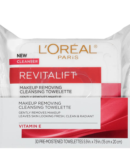 L'Oreal Revitalift Wet Cleansing Towelettes (30 Count, 3 Pack)